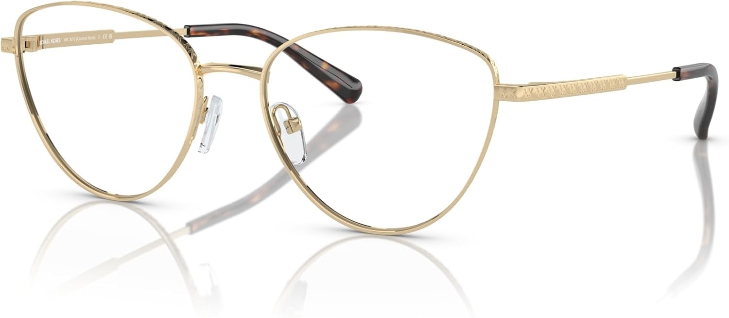 image:imageMichael Kors womens Mk3070 Crested Butte Cat Eye Prescription Eyewear FramesLight GoldDemo Lens