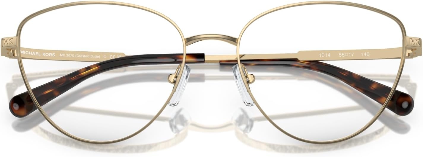 image:imageMichael Kors womens Mk3070 Crested Butte Cat Eye Prescription Eyewear FramesLight GoldDemo Lens