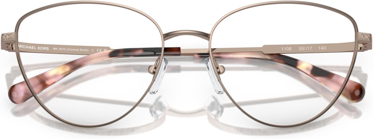image:imageMichael Kors womens Mk3070 Crested Butte Cat Eye Prescription Eyewear FramesRose GoldDemo Lens