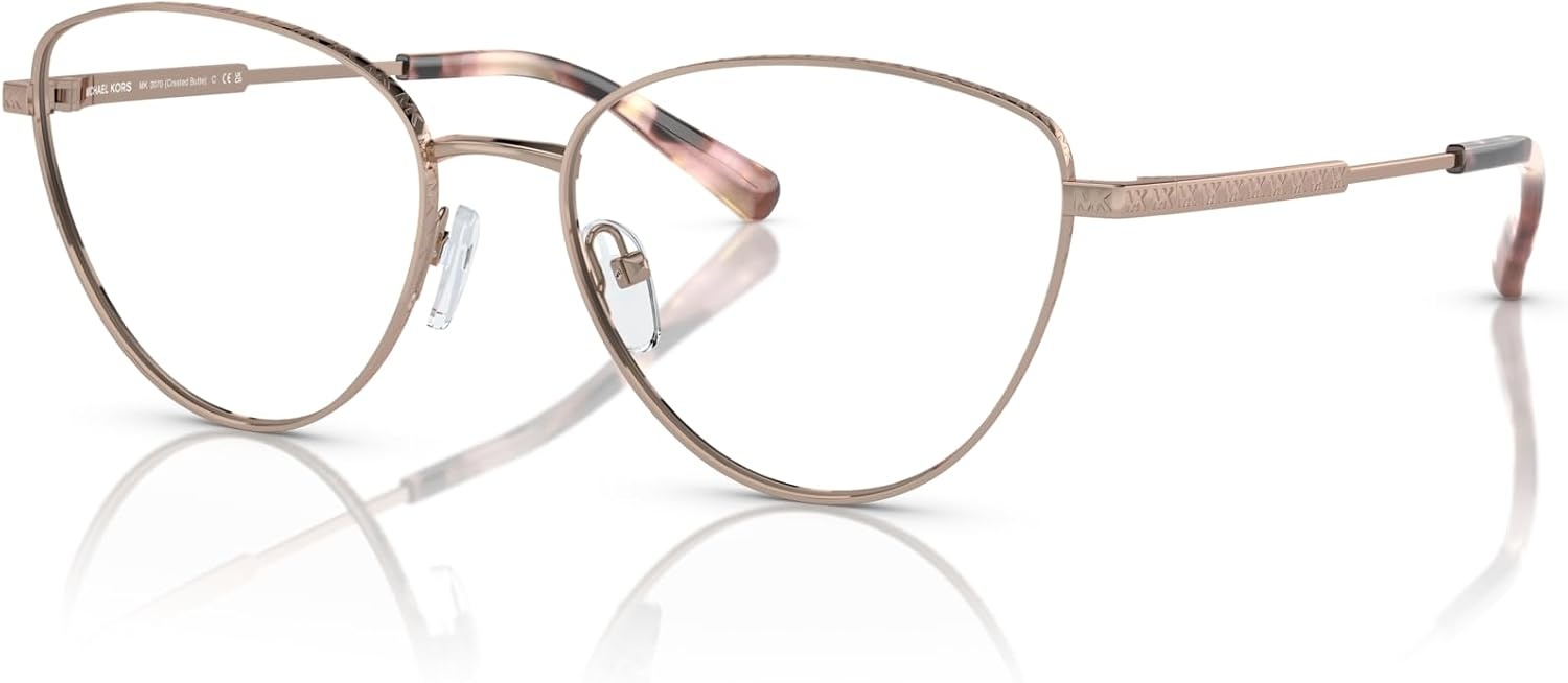 image:imageMichael Kors womens Mk3070 Crested Butte Cat Eye Prescription Eyewear FramesRose GoldDemo Lens