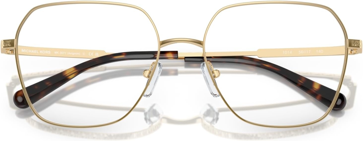 image:imageMichael Kors womens Mk3071 Avignon Square Prescription Eyewear FramesLight GoldDemo Lens