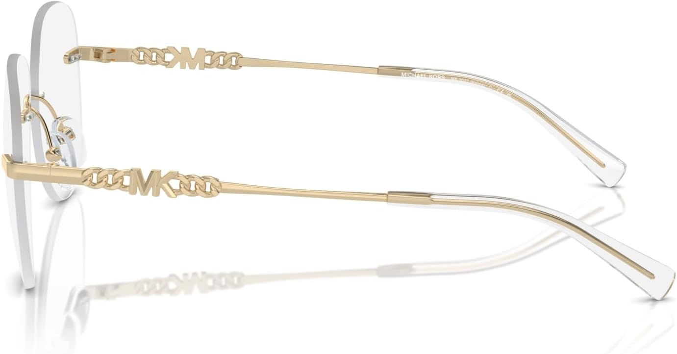 image:imageMichael Kors womens Mk3077 Kyoto Round Prescription Eyewear FramesShiny Light GoldDemo Lens