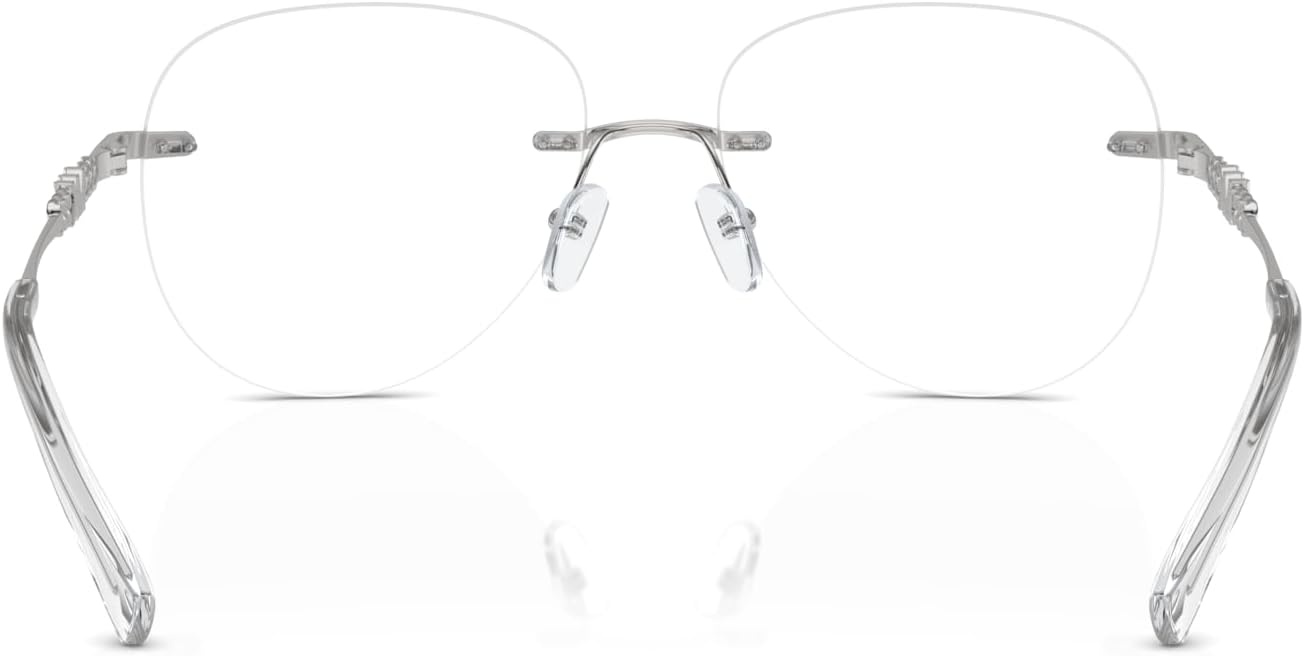 image:imageMichael Kors womens Mk3077 Kyoto Round Prescription Eyewear FramesShiny SilverDemo Lens