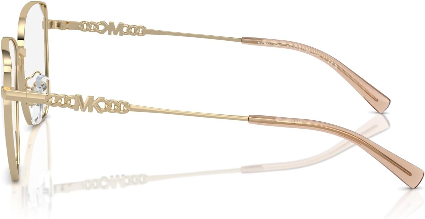 image:imageMichael Kors womens Mk3081d Shanghai Cat Eye Prescription Eyewear FramesShiny Light GoldDemo Lens