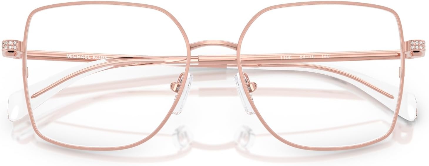 image:imageMichael Kors womens Mk3091b Ravello Square Prescription Eyewear FramesRose Gold ShinyDemo Lens