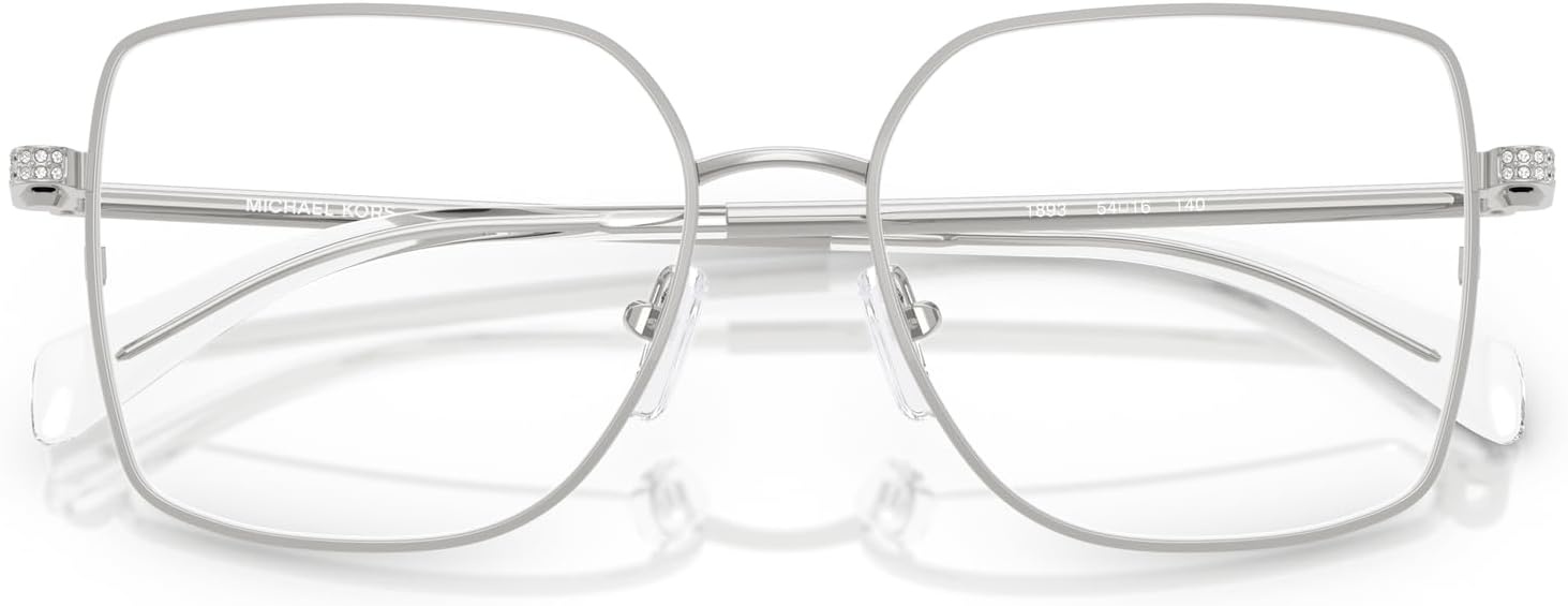 image:imageMichael Kors womens Mk3091b Ravello Square Prescription Eyewear FramesSilver ShinyDemo Lens