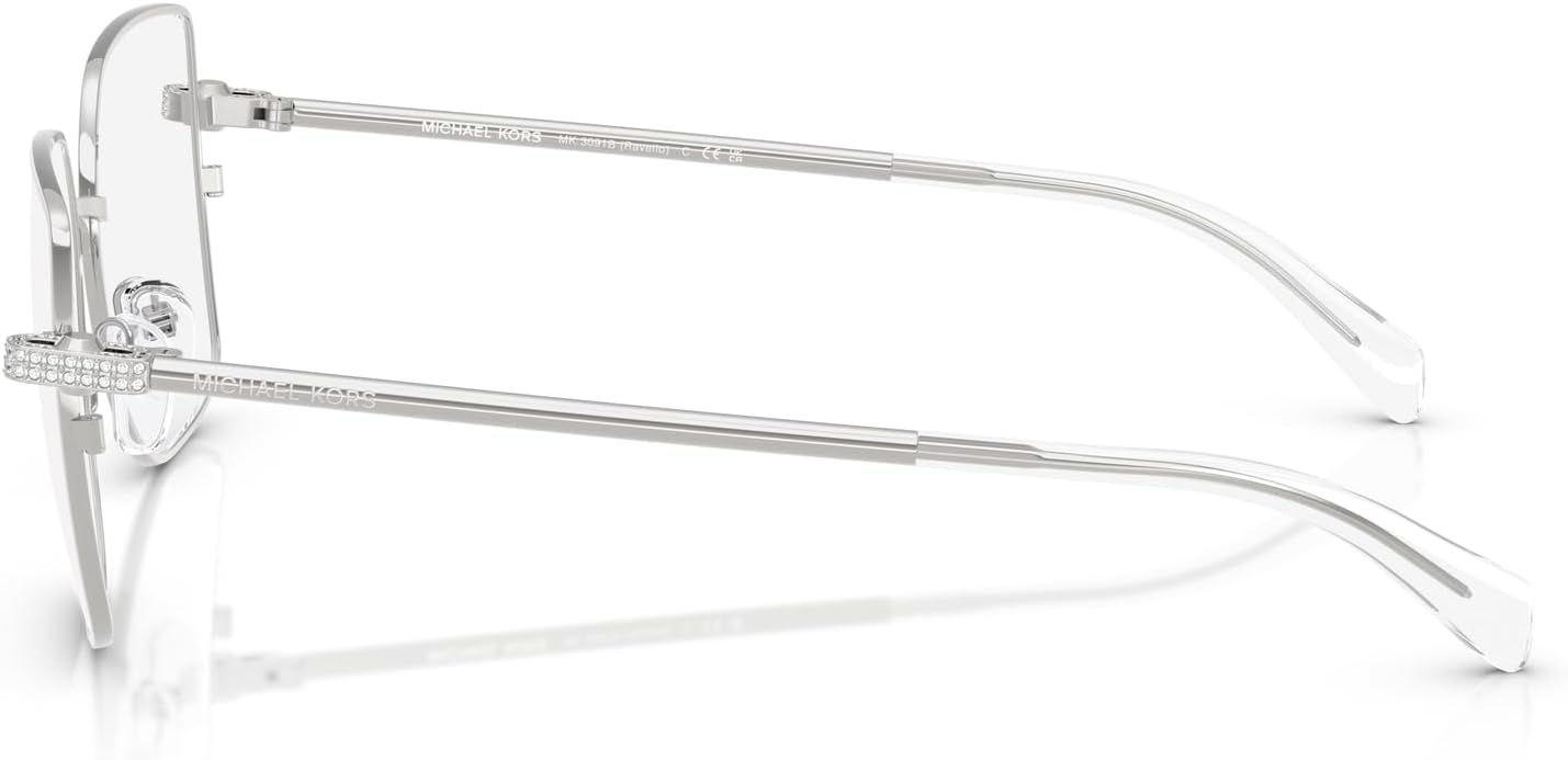 image:imageMichael Kors womens Mk3091b Ravello Square Prescription Eyewear FramesSilver ShinyDemo Lens