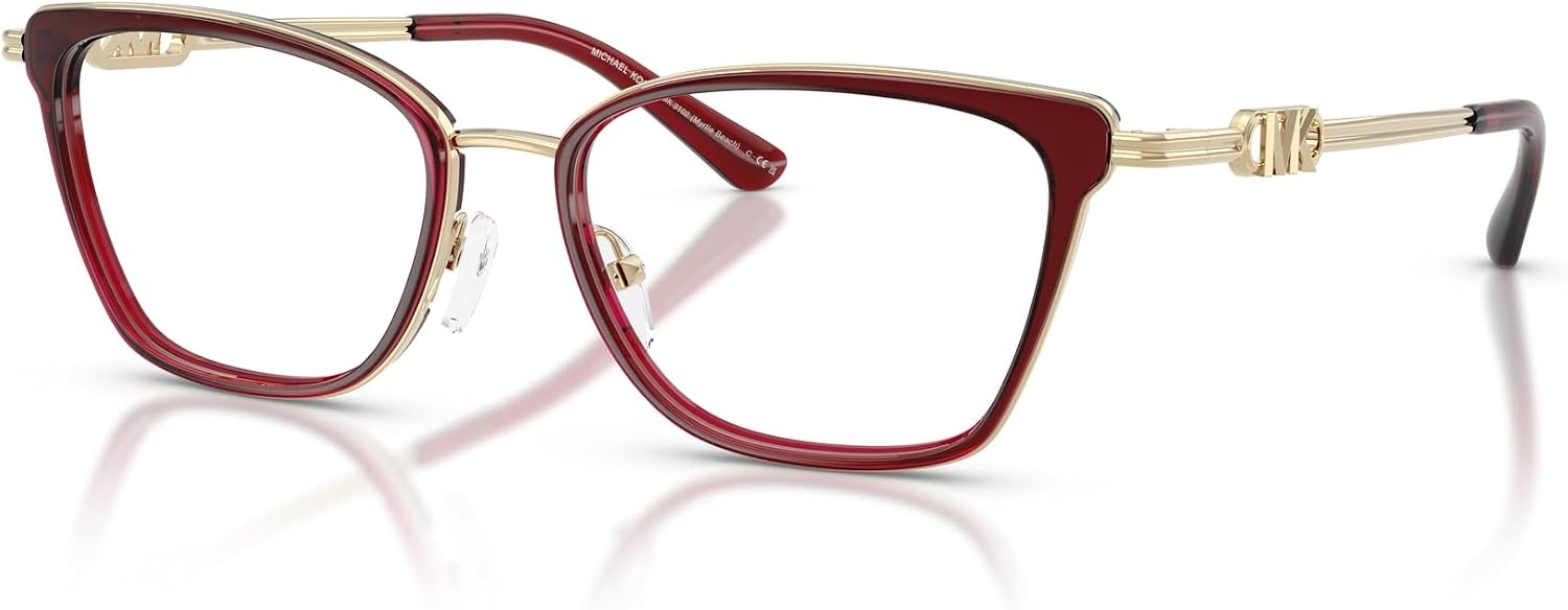 image:imageMichael Kors womens Mk3102 Myrtle Beach Rectangular Prescription Eyewear FramesCordovanDemo
