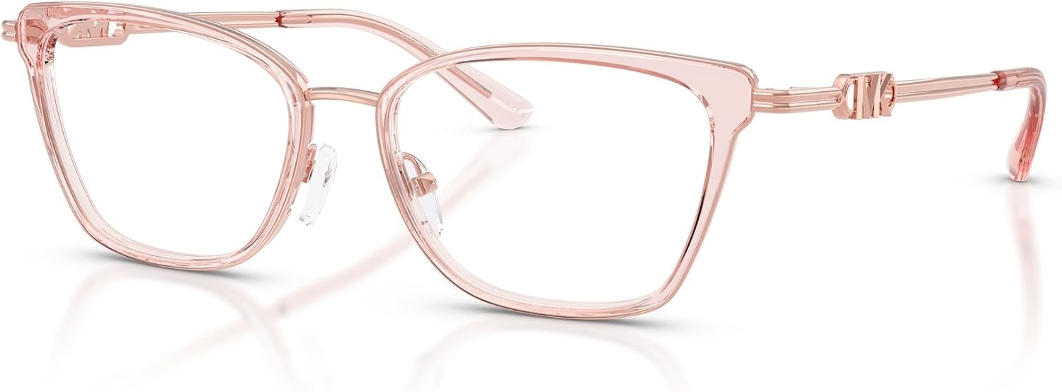 image:imageMichael Kors womens Mk3102 Myrtle Beach Rectangular Prescription Eyewear FramesPink TransparentDemo