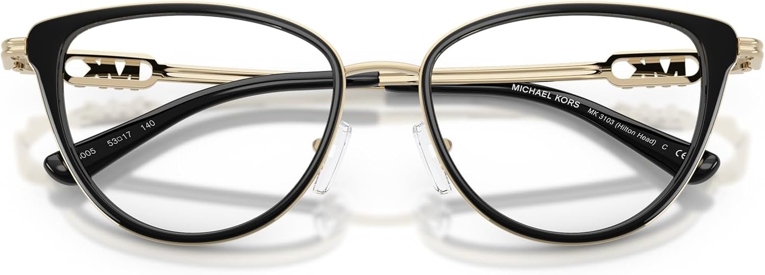 image:imageMichael Kors womens Mk3103 Hilton Head Cat Eye Prescription Eyewear FramesBlackDemo