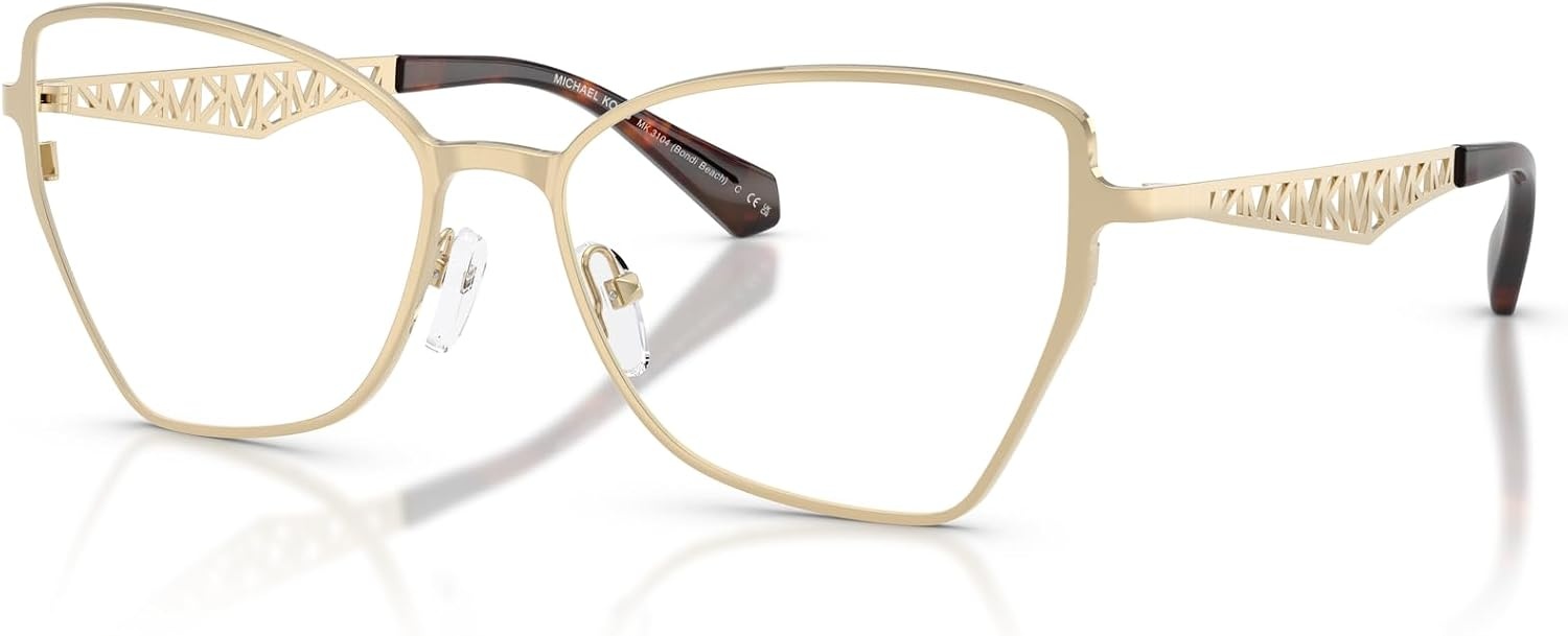 image:imageMichael Kors womens Mk3104 Bondi Beach Square Prescription Eyewear FramesLight GoldDemo