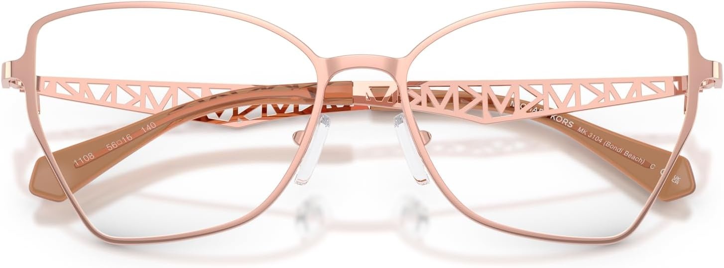 image:imageMichael Kors womens Mk3104 Bondi Beach Square Prescription Eyewear FramesRose GoldDemo