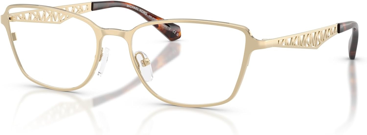 image:imageMichael Kors womens Mk3105 Sanibel Rectangular Prescription Eyewear FramesLight GoldDemo