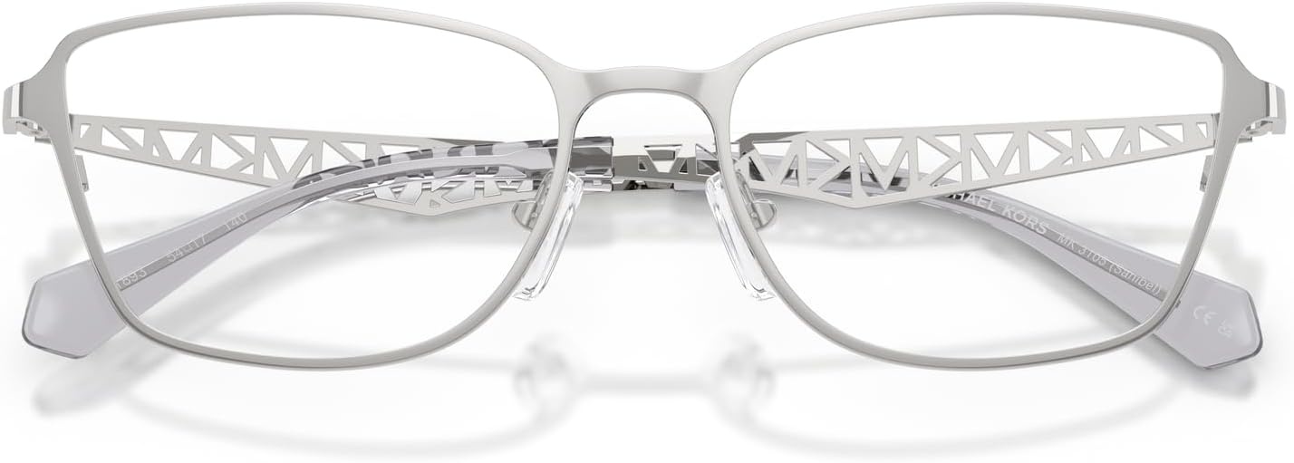 image:imageMichael Kors womens Mk3105 Sanibel Rectangular Prescription Eyewear FramesSilverDemo