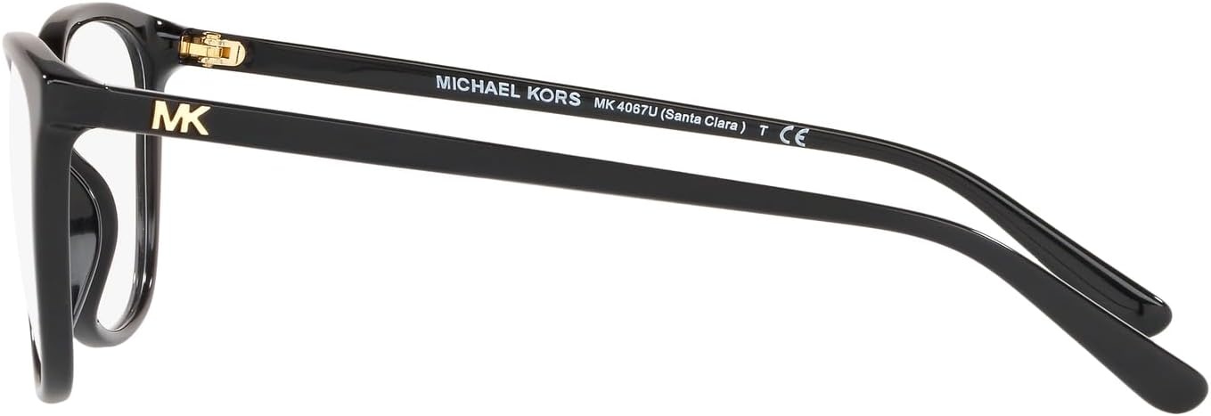 image:imageMichael Kors womens Mk4067u Santa Clara Universal Fit Square Prescription Eyewear FramesBlackDemo Lens