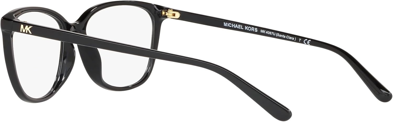 image:imageMichael Kors womens Mk4067u Santa Clara Universal Fit Square Prescription Eyewear FramesBlackDemo Lens