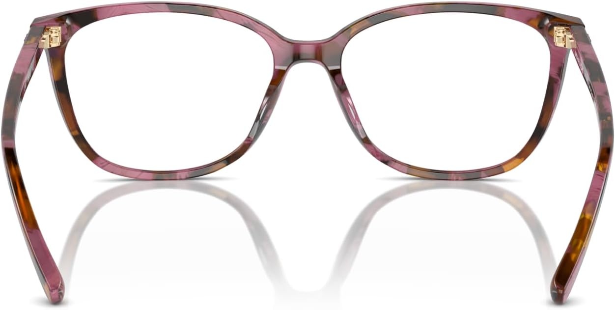 image:imageMichael Kors womens Mk4067u Santa Clara Universal Fit Square Prescription Eyewear FramesPlum Graphic TortoiseDemo Lens