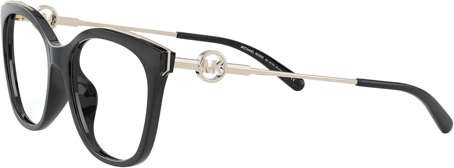 image:imageMichael Kors womens Mk4076u Rome Universal Fit Square Prescription Eyewear FramesBlackDemo Lens