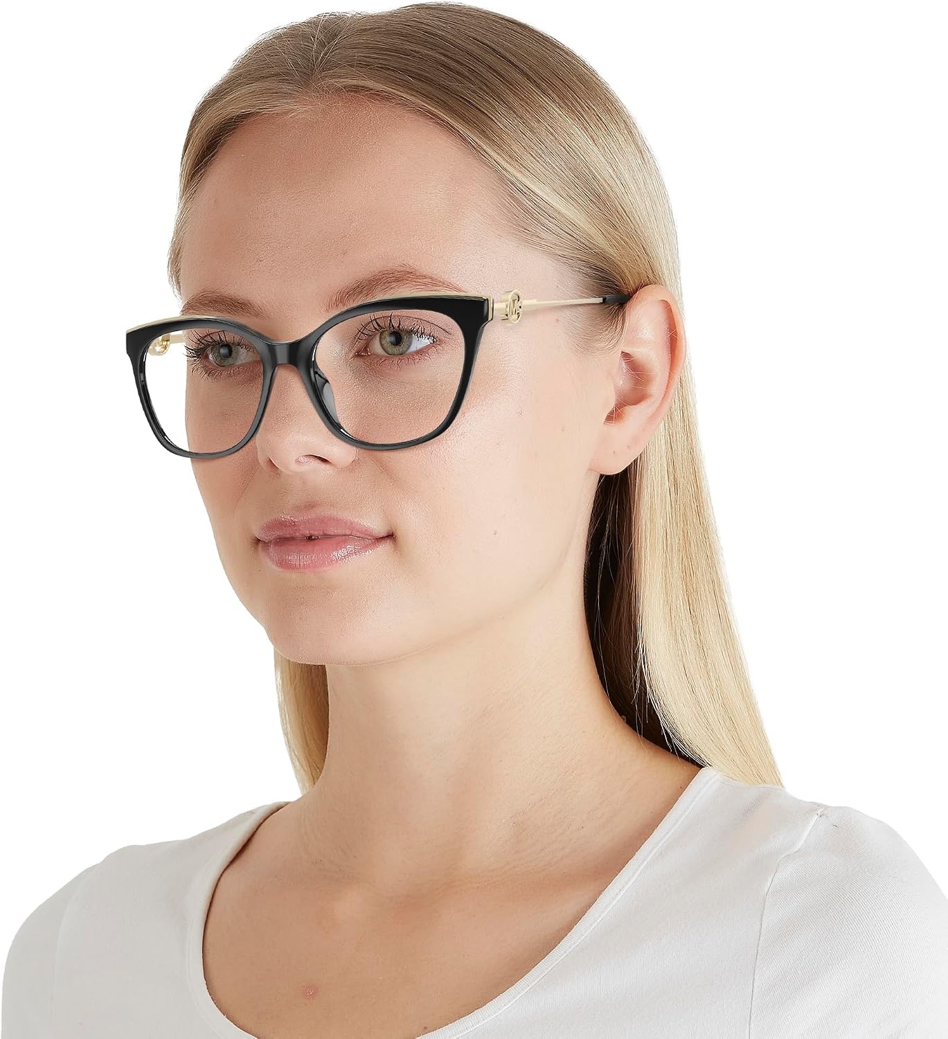 image:imageMichael Kors womens Mk4076u Rome Universal Fit Square Prescription Eyewear FramesBlackDemo Lens