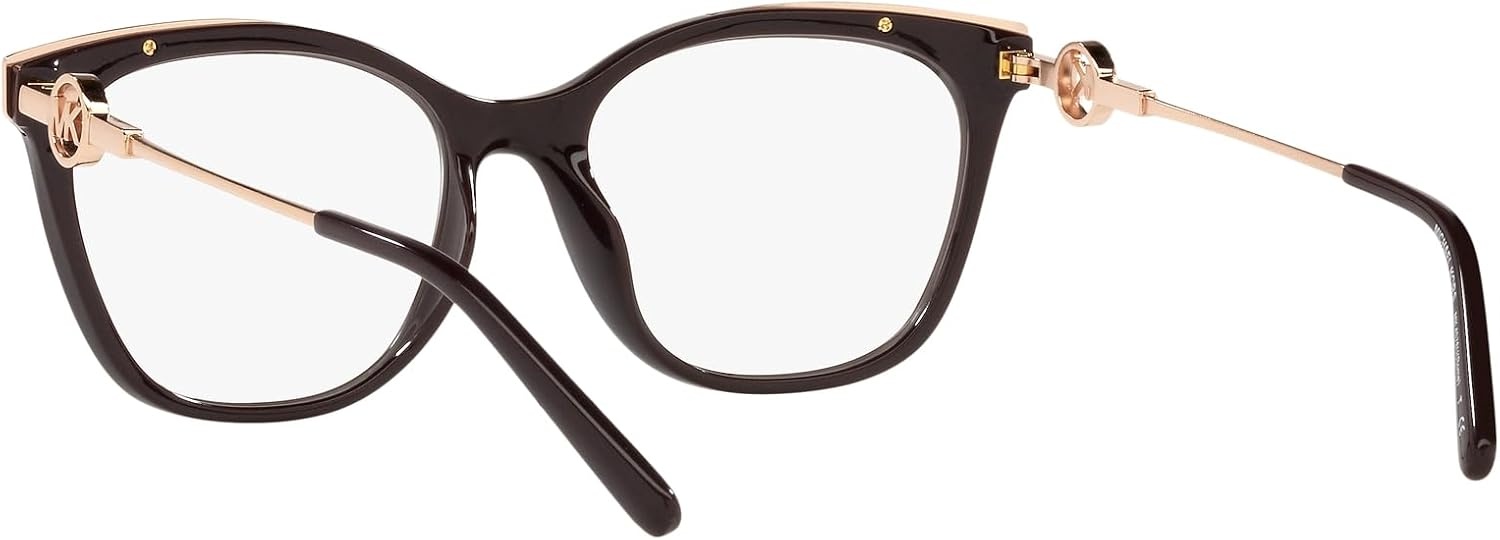 image:imageMichael Kors womens Mk4076u Rome Universal Fit Square Prescription Eyewear FramesCordovanDemo Lens