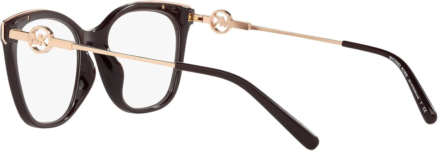 image:imageMichael Kors womens Mk4076u Rome Universal Fit Square Prescription Eyewear FramesCordovanDemo Lens