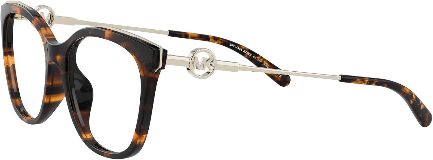 image:imageMichael Kors womens Mk4076u Rome Universal Fit Square Prescription Eyewear FramesDark TortoiseDemo Lens