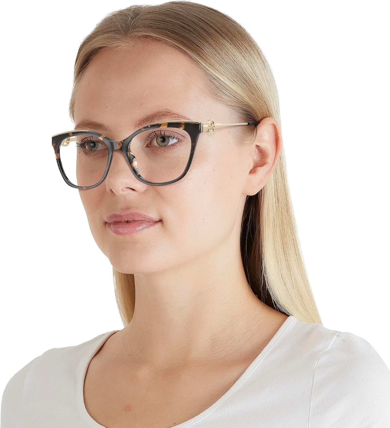image:imageMichael Kors womens Mk4076u Rome Universal Fit Square Prescription Eyewear FramesDark TortoiseDemo Lens