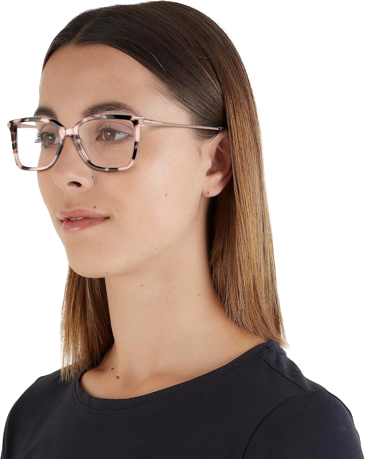 image:imageMichael Kors womens Mk4101u Shenandoah Universal Fit Square Prescription Eyewear FramesPink TortoiseDemo Lens