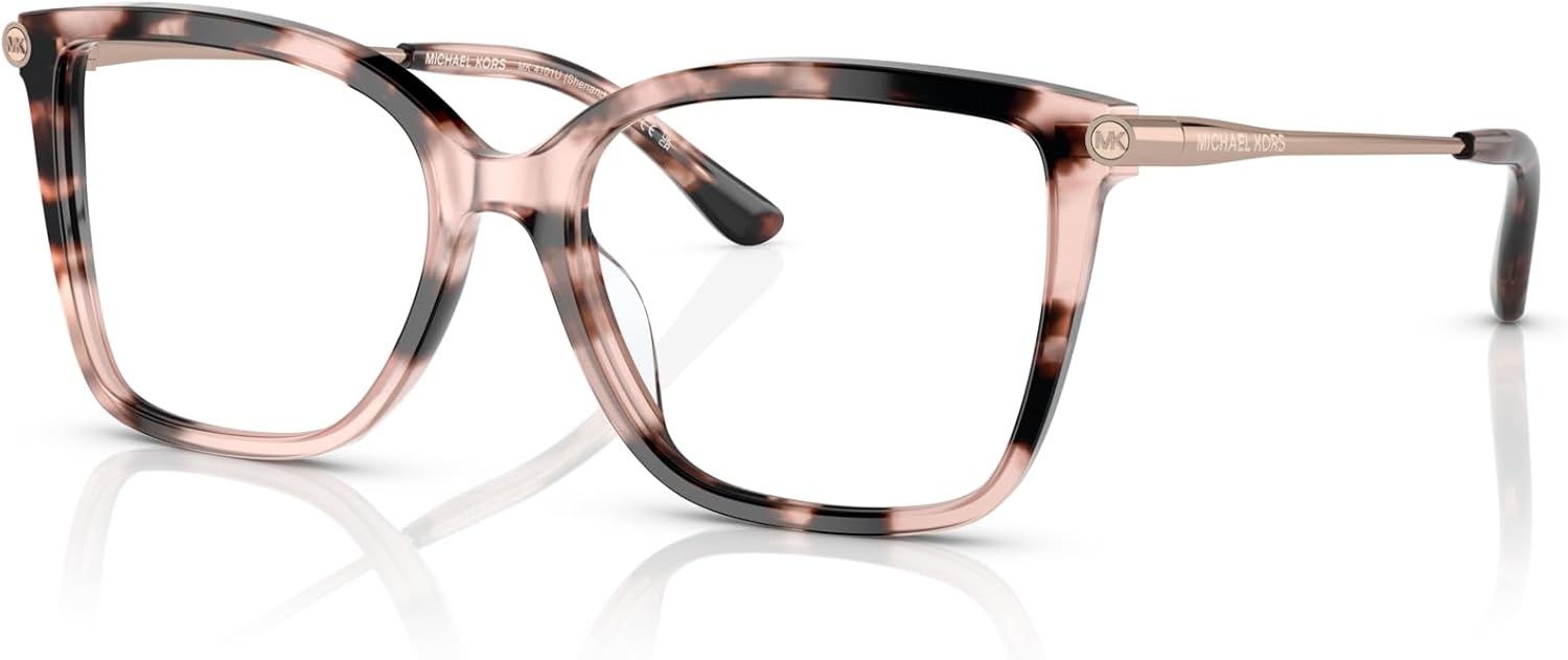 image:imageMichael Kors womens Mk4101u Shenandoah Universal Fit Square Prescription Eyewear FramesPink TortoiseDemo Lens