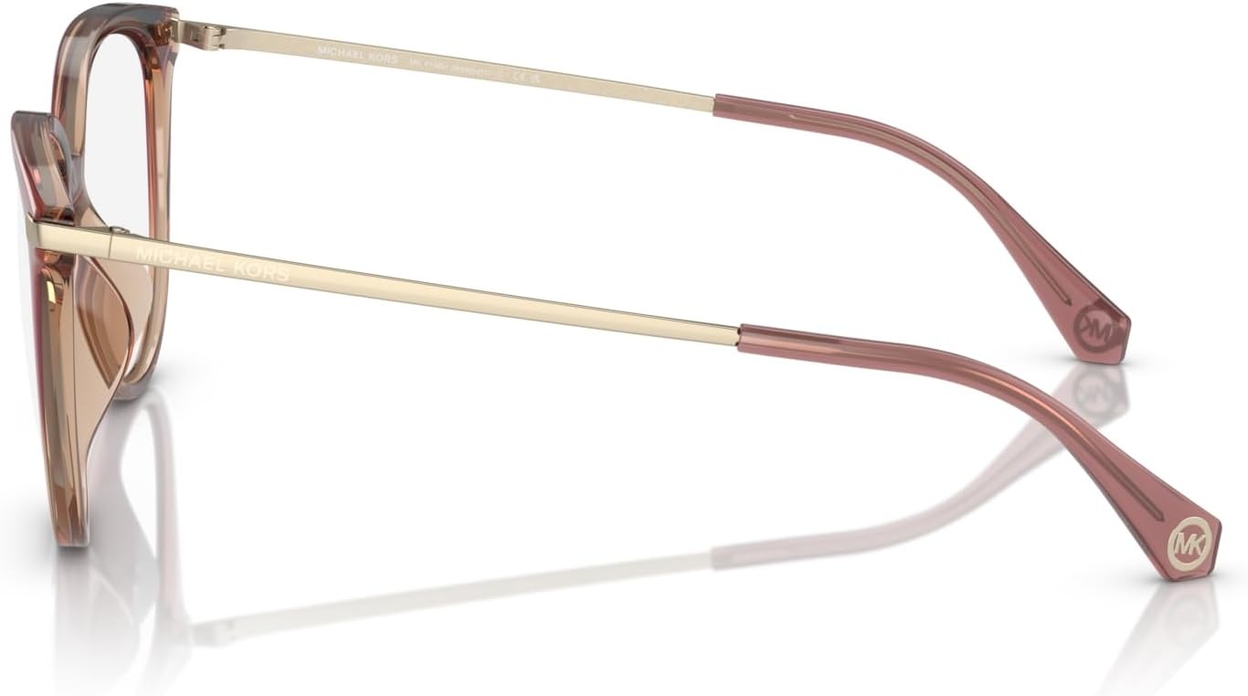 image:imageMichael Kors womens Mk4106u Westport Universal Fit Round Prescription Eyewear FramesDusty Rose Light BrownDemo Lens