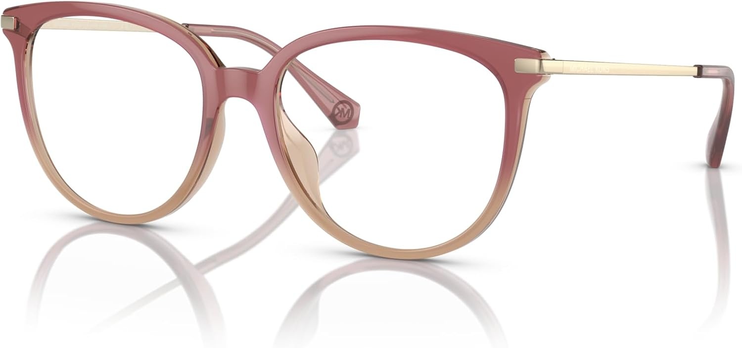 image:imageMichael Kors womens Mk4106u Westport Universal Fit Round Prescription Eyewear FramesDusty Rose Light BrownDemo Lens
