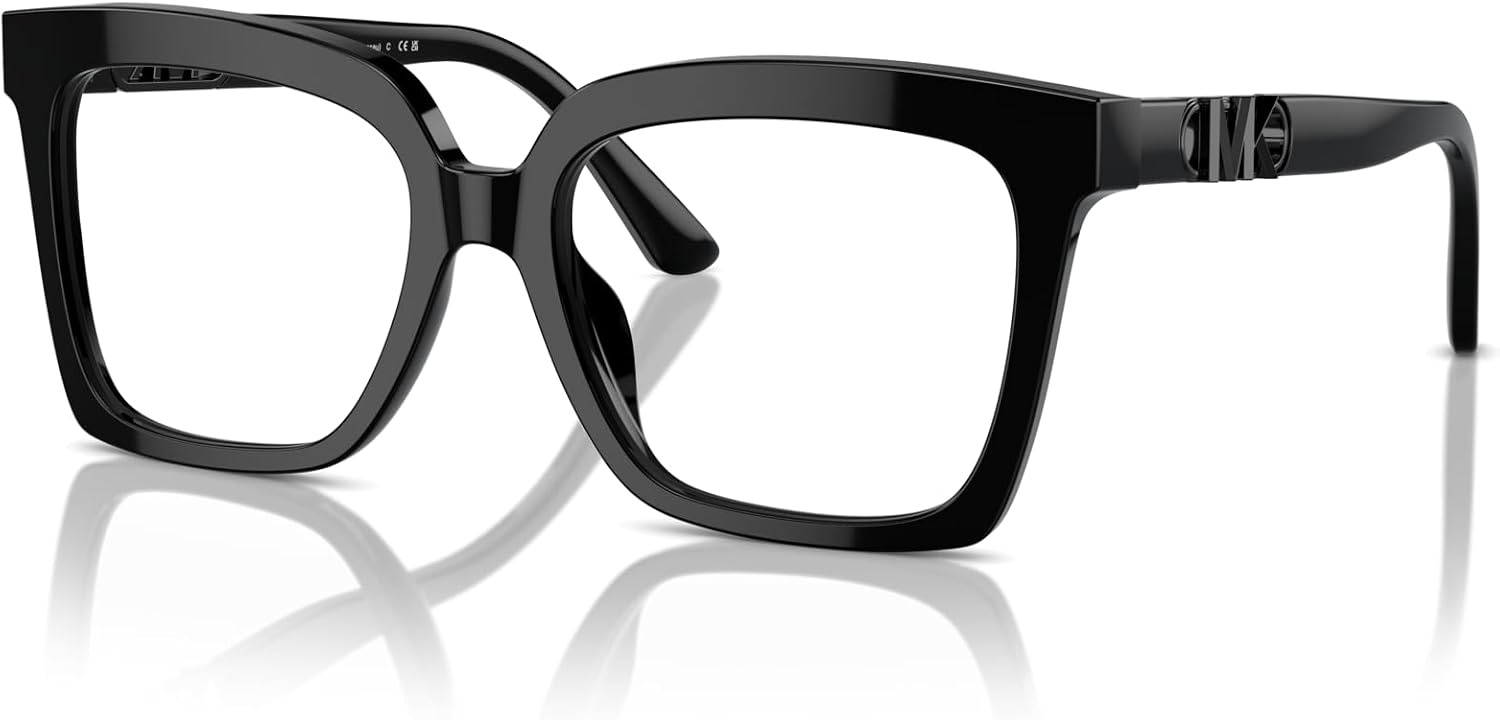 image:imageMichael Kors womens Mk4119u Nassau Universal Fit Square Prescription Eyewear FramesBlackDemo Lens