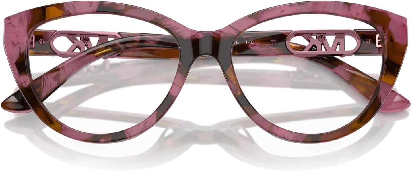 image:imageMichael Kors womens Mk4120u Andalucia Universal Fit Cat Eye Prescription Eyewear FramesPlum Graphic TortoiseDemo Lens