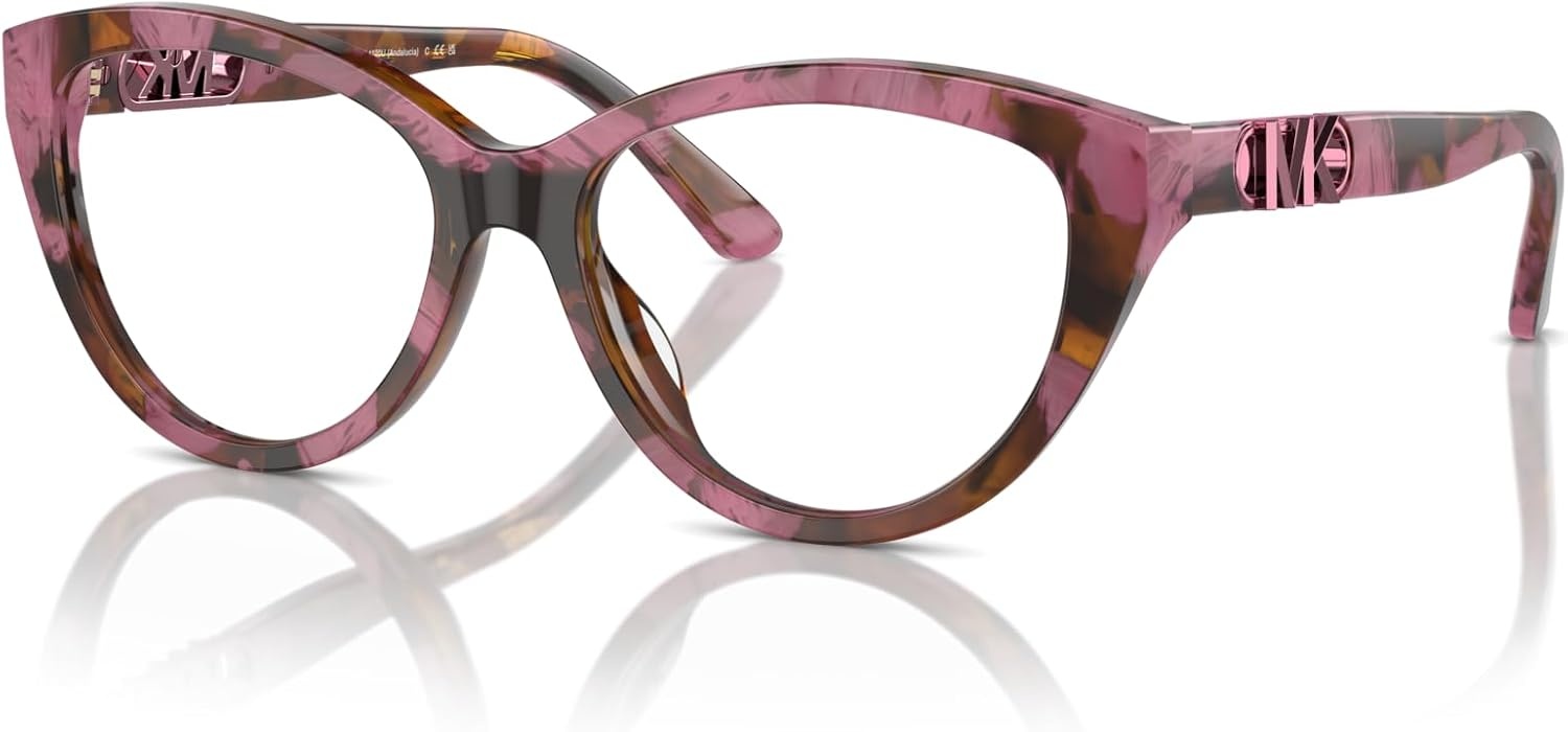 image:imageMichael Kors womens Mk4120u Andalucia Universal Fit Cat Eye Prescription Eyewear FramesPlum Graphic TortoiseDemo Lens