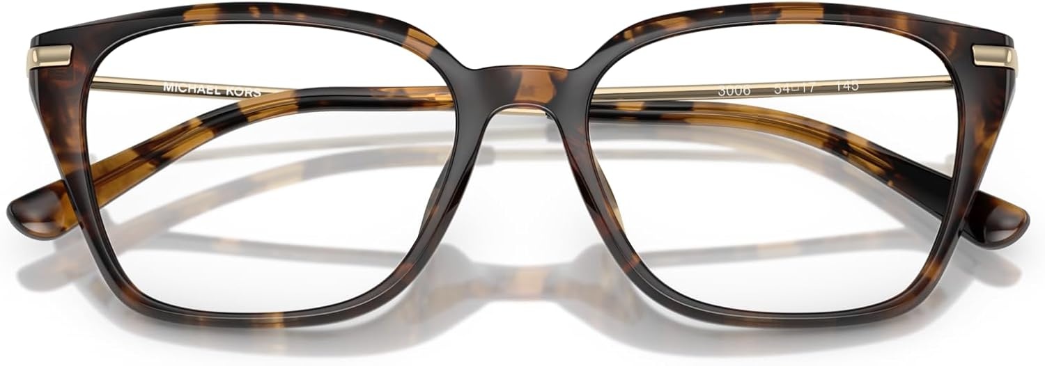 image:imageMichael Kors womens Mk4133d Hainan Rectangular Prescription Eyewear FramesDark TortoiseDemo Lens
