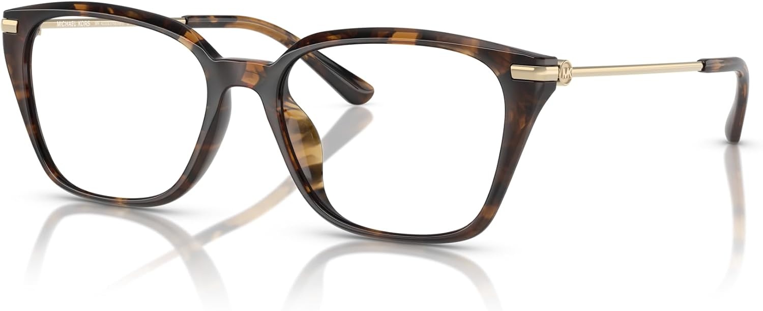 image:imageMichael Kors womens Mk4133d Hainan Rectangular Prescription Eyewear FramesDark TortoiseDemo Lens