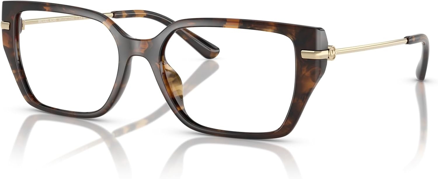 image:imageMichael Kors womens Mk4134u Crete Universal Fit Rectangular Prescription Eyewear FramesDark TortoiseDemo Lens