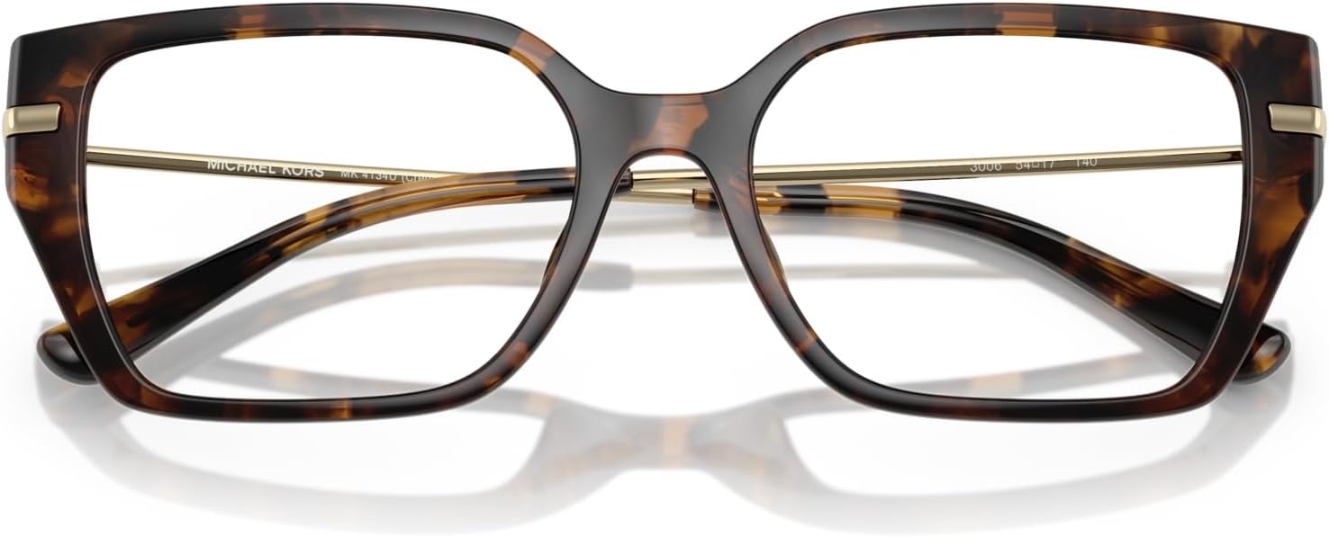 image:imageMichael Kors womens Mk4134u Crete Universal Fit Rectangular Prescription Eyewear FramesDark TortoiseDemo Lens