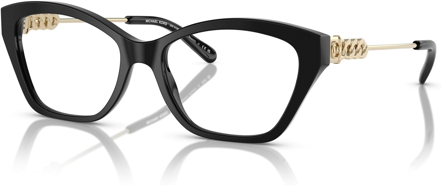 image:imageMichael Kors womens Mk4136 Makena Beach Square Prescription Eyewear FramesBlackDemo Lens