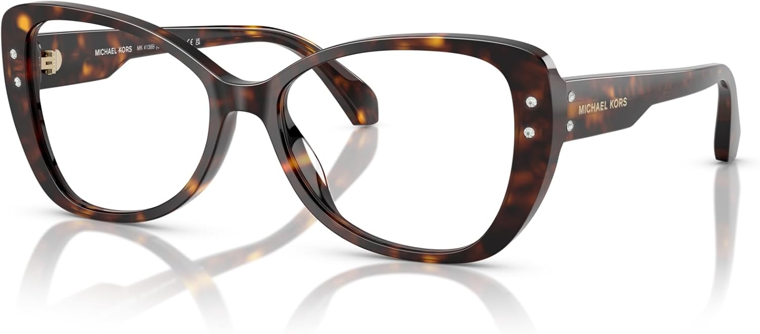image:imageMichael Kors womens Mk4138b Cervinia Butterfly Prescription Eyewear FramesDark TortoiseDemo Lens