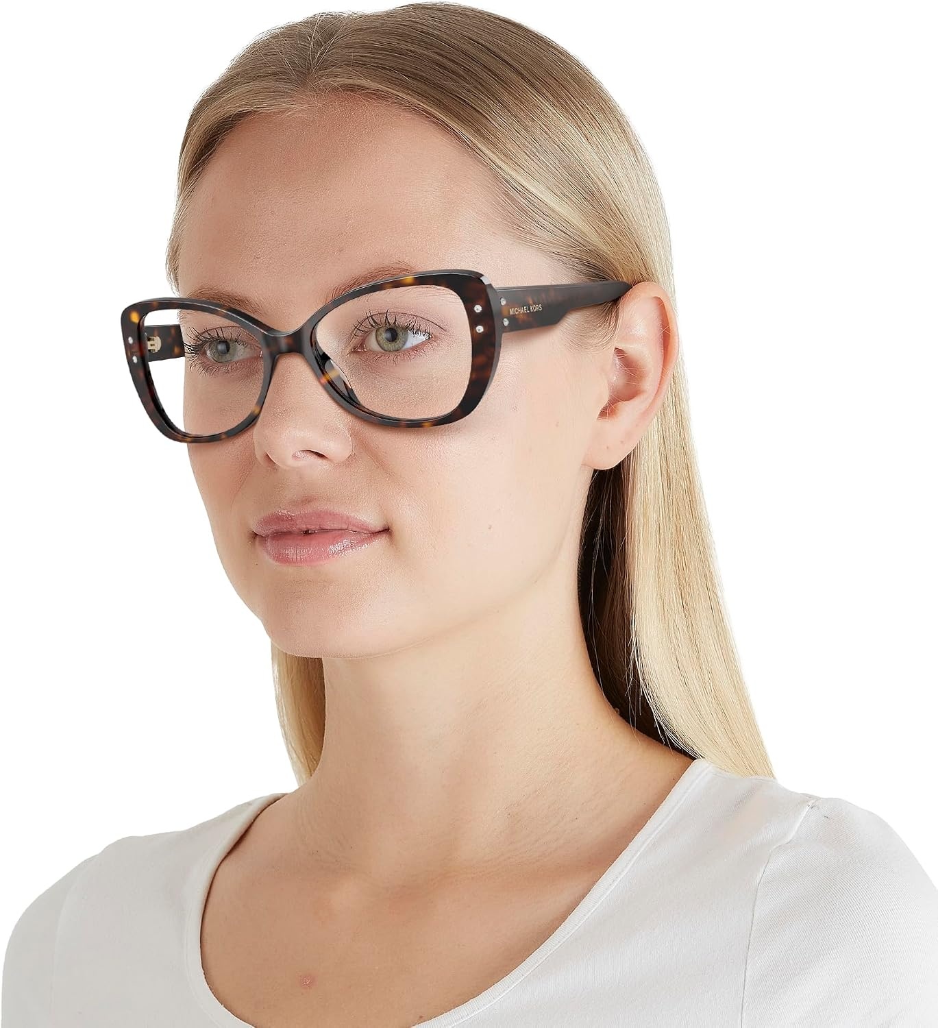 image:imageMichael Kors womens Mk4138b Cervinia Butterfly Prescription Eyewear FramesDark TortoiseDemo Lens