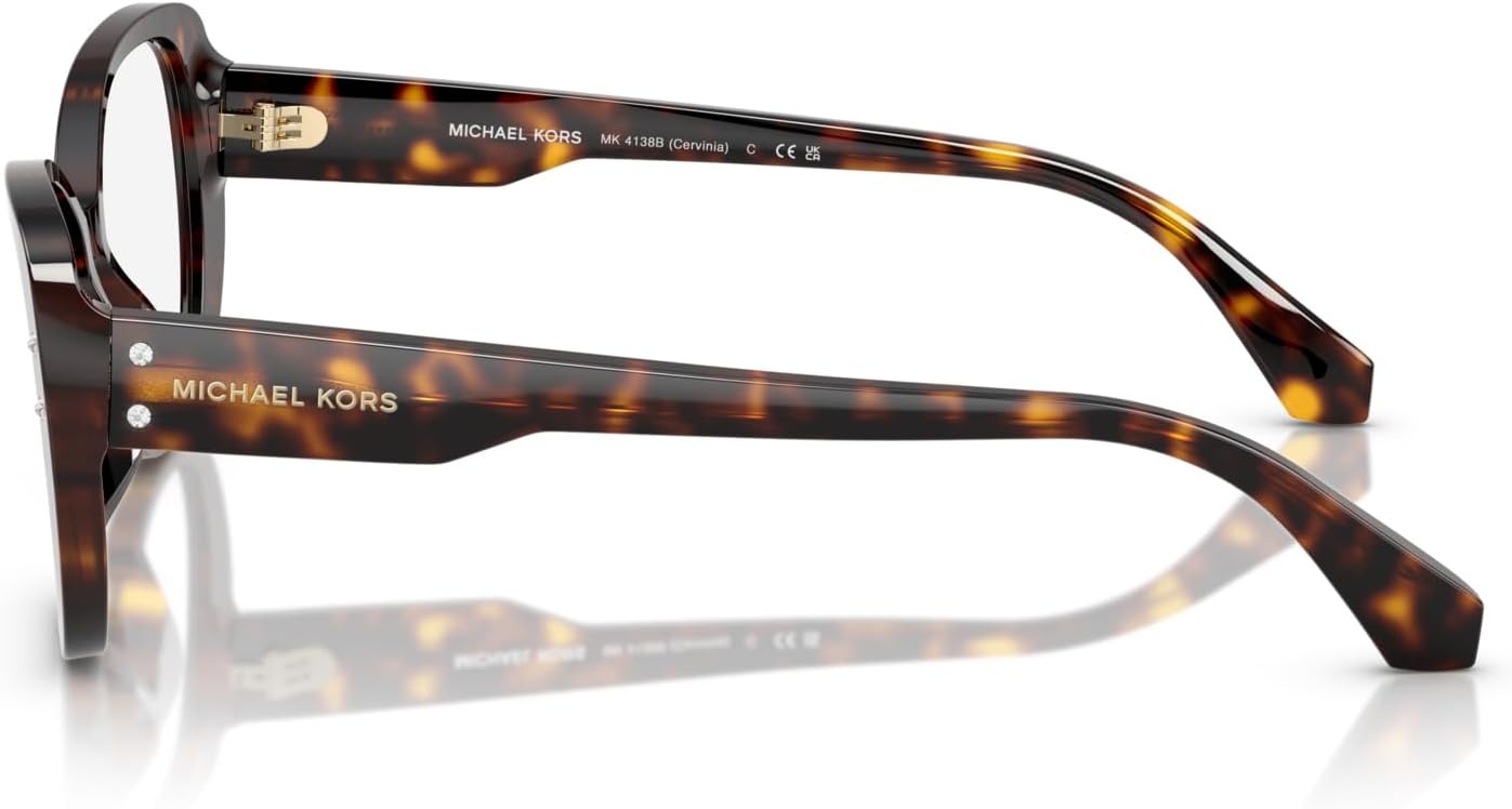 image:imageMichael Kors womens Mk4138b Cervinia Butterfly Prescription Eyewear FramesDark TortoiseDemo Lens