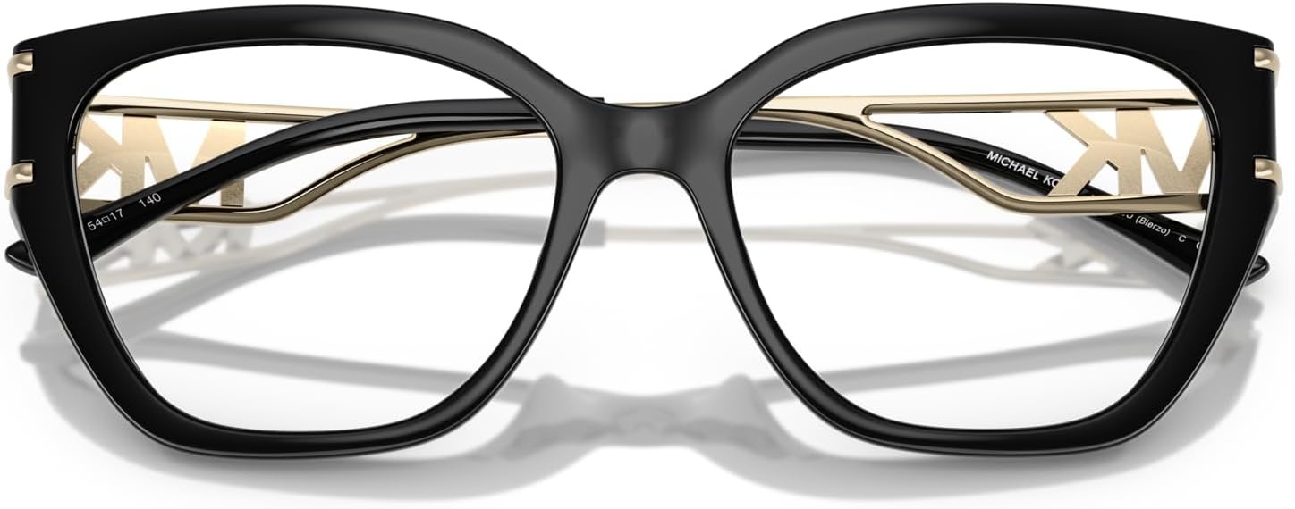 image:imageMichael Kors womens Mk4140u Bierzo Universal Fit Square Prescription Eyewear FramesBlackDemo Lens