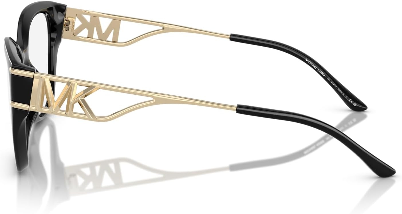image:imageMichael Kors womens Mk4140u Bierzo Universal Fit Square Prescription Eyewear FramesBlackDemo Lens