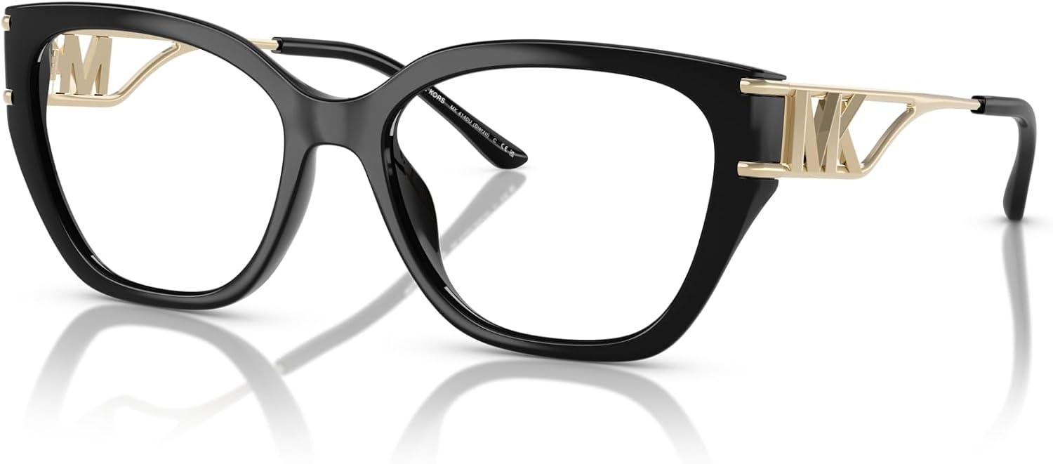 image:imageMichael Kors womens Mk4140u Bierzo Universal Fit Square Prescription Eyewear FramesBlackDemo Lens