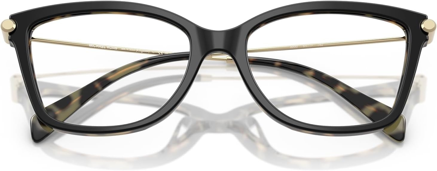 image:imageMichael Kors womens Mk4150u Kingston Universal Fit Rectangular Prescription Eyewear FramesBlackAmber TortoiseDemo Lens