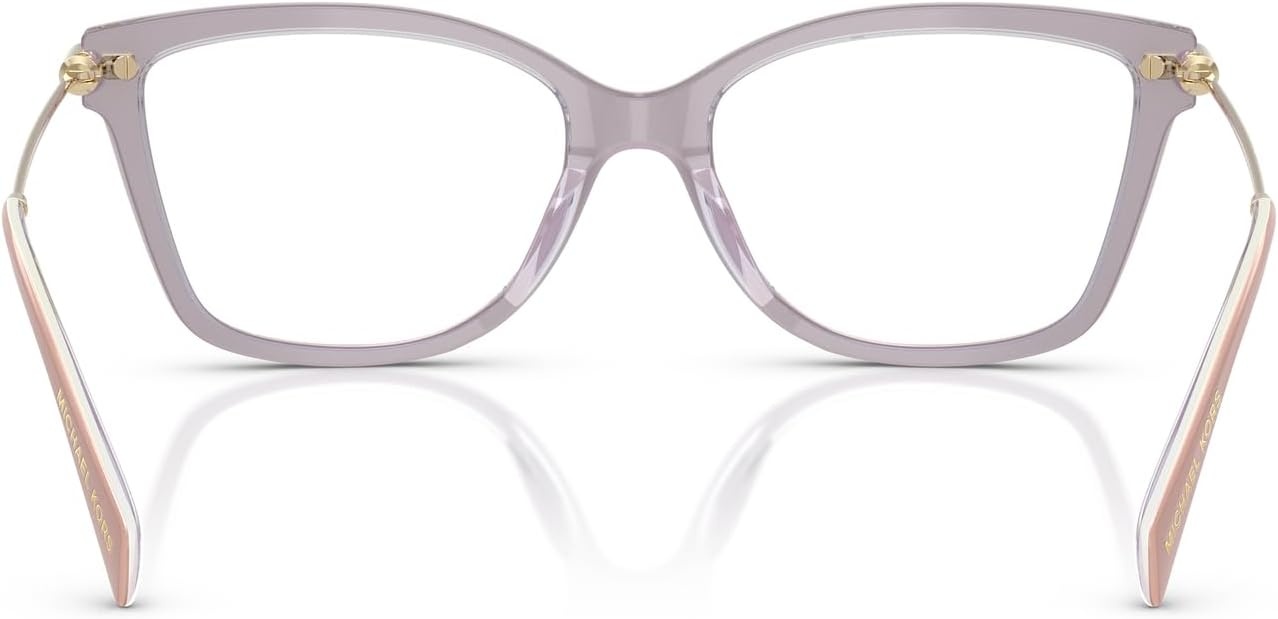 image:imageMichael Kors womens Mk4150u Kingston Universal Fit Rectangular Prescription Eyewear FramesLight Sand LaminateDemo Lens