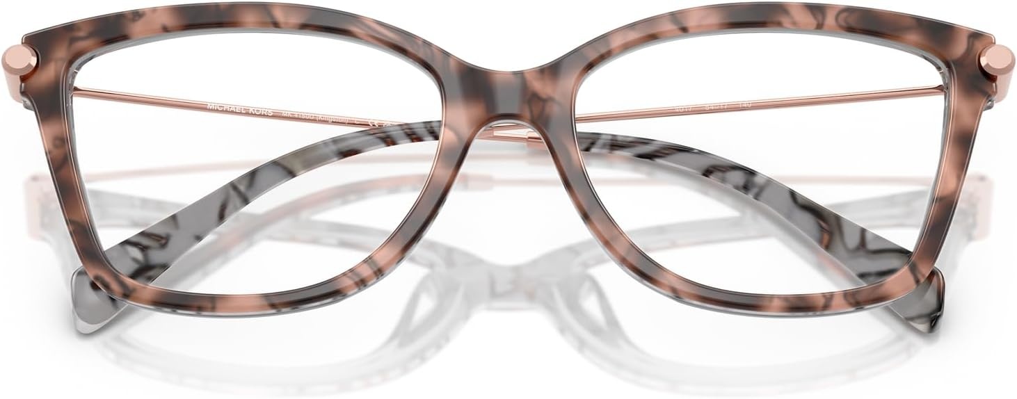 image:imageMichael Kors womens Mk4150u Kingston Universal Fit Rectangular Prescription Eyewear FramesPink TortoiseDemo Lens