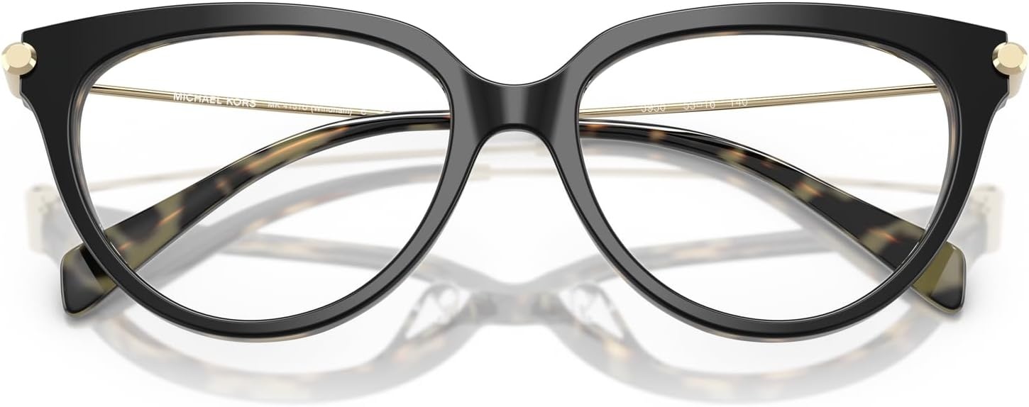 image:imageMichael Kors womens Mk4151u Windham Universal Fit Cat Eye Prescription Eyewear FramesBlackAmber TortoiseDemo Lens