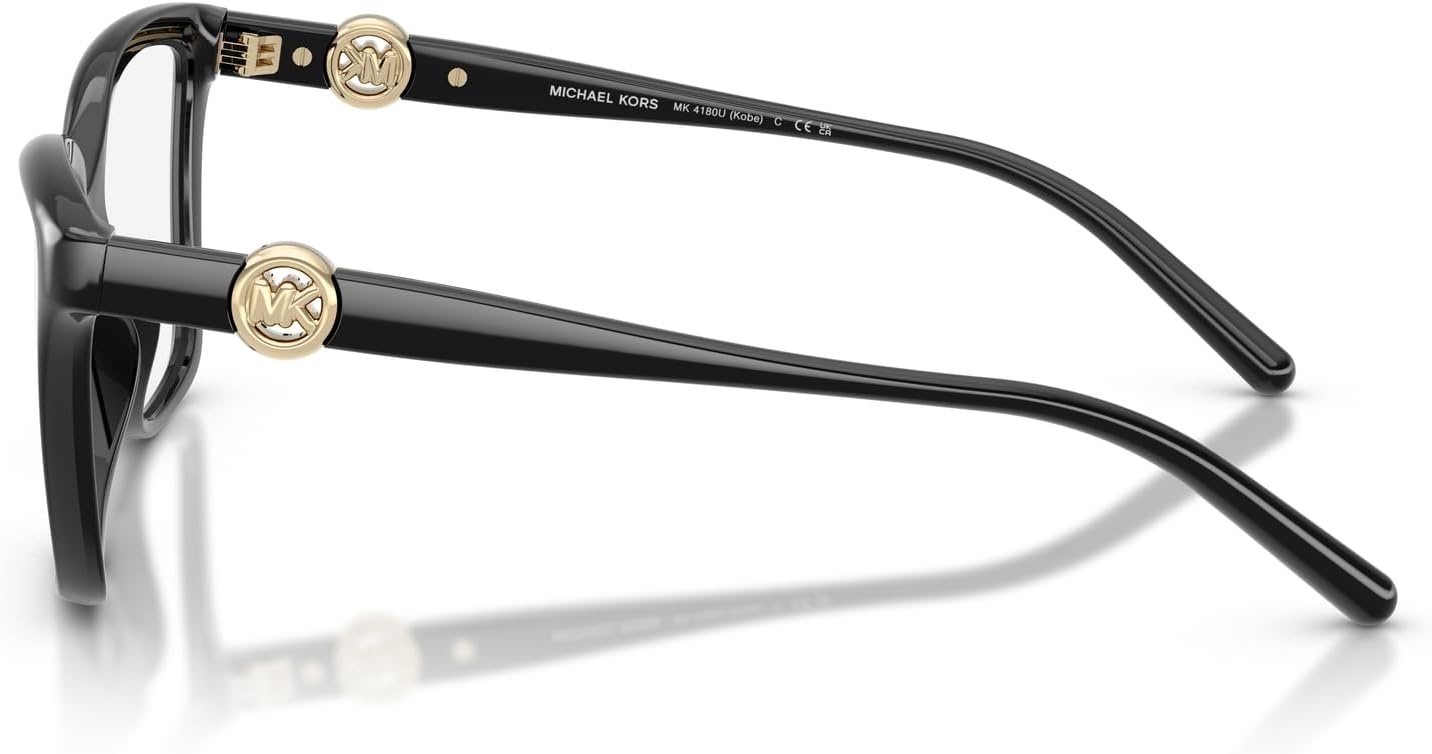 image:imageMichael Kors womens Mk4180u Kobe Universal Fit Square Prescription Eyewear FramesBlackDemo